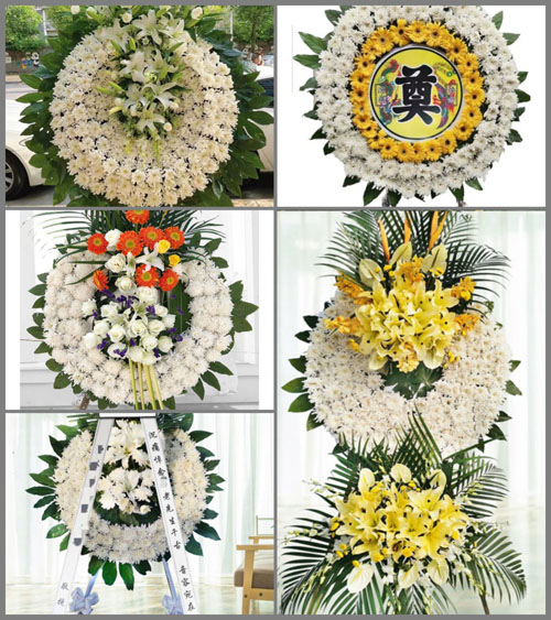 山西晋城城区西上庄街道郭山村花圈速递